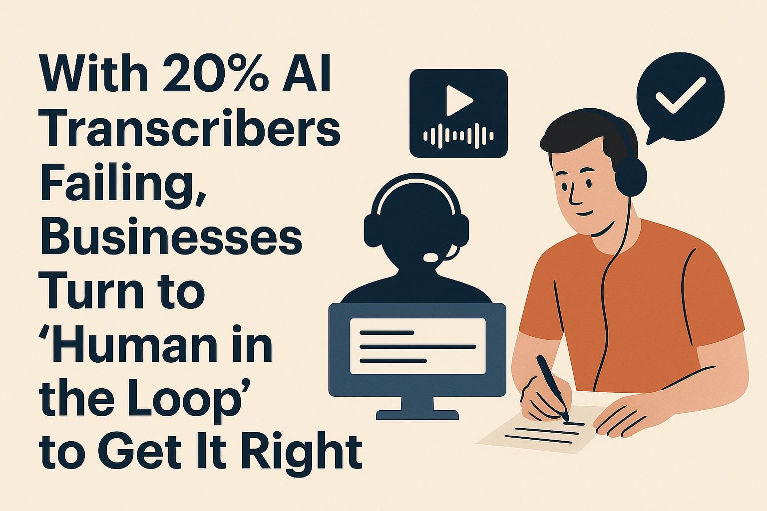 With 20% AI Transcribers Failing, Businesses Turn to Human in the Loop to Get It Right